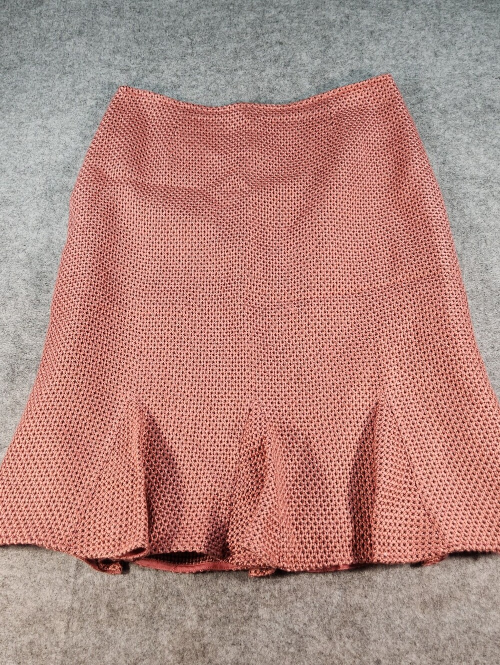 Emma James By Liz Claiborne Rose Textured Black Inlay A-Line Skirt Size 8